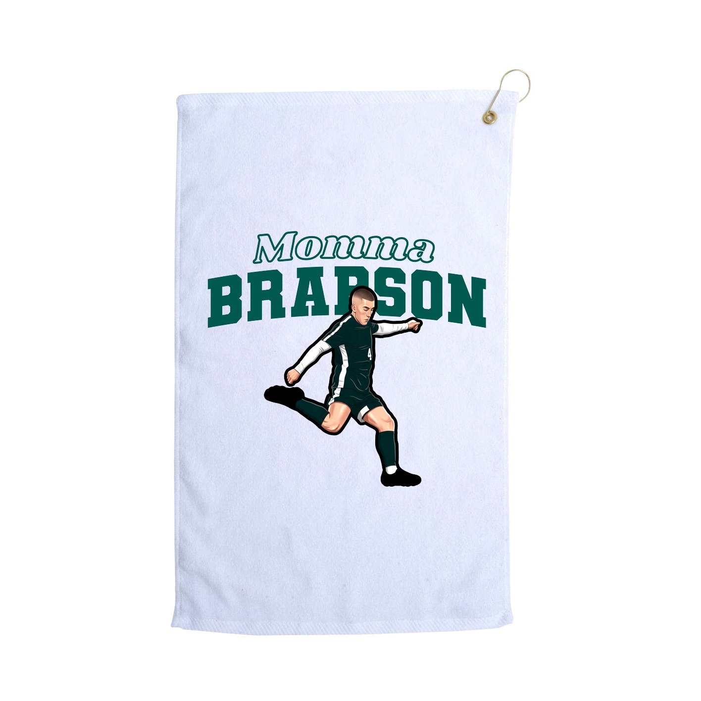 Golf Towel — Mothers Day Block in White