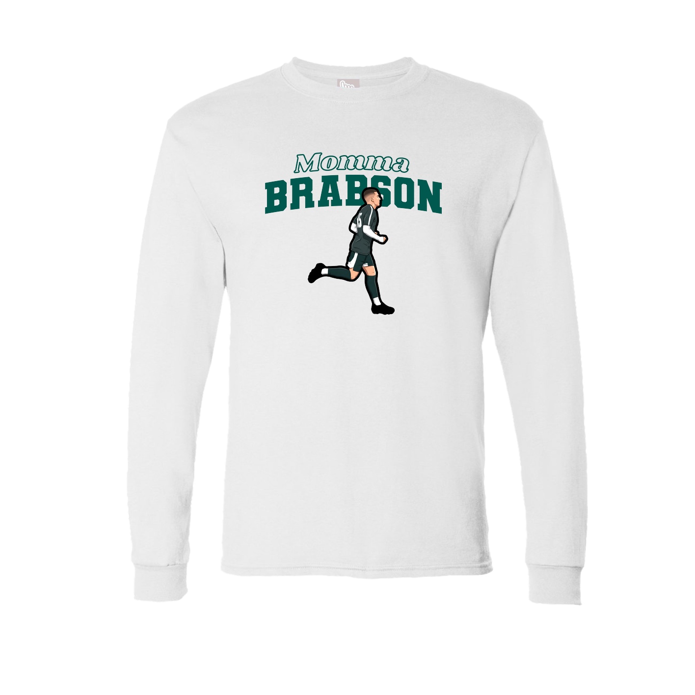 Long Sleeve Tee — Mothers Day Block in White