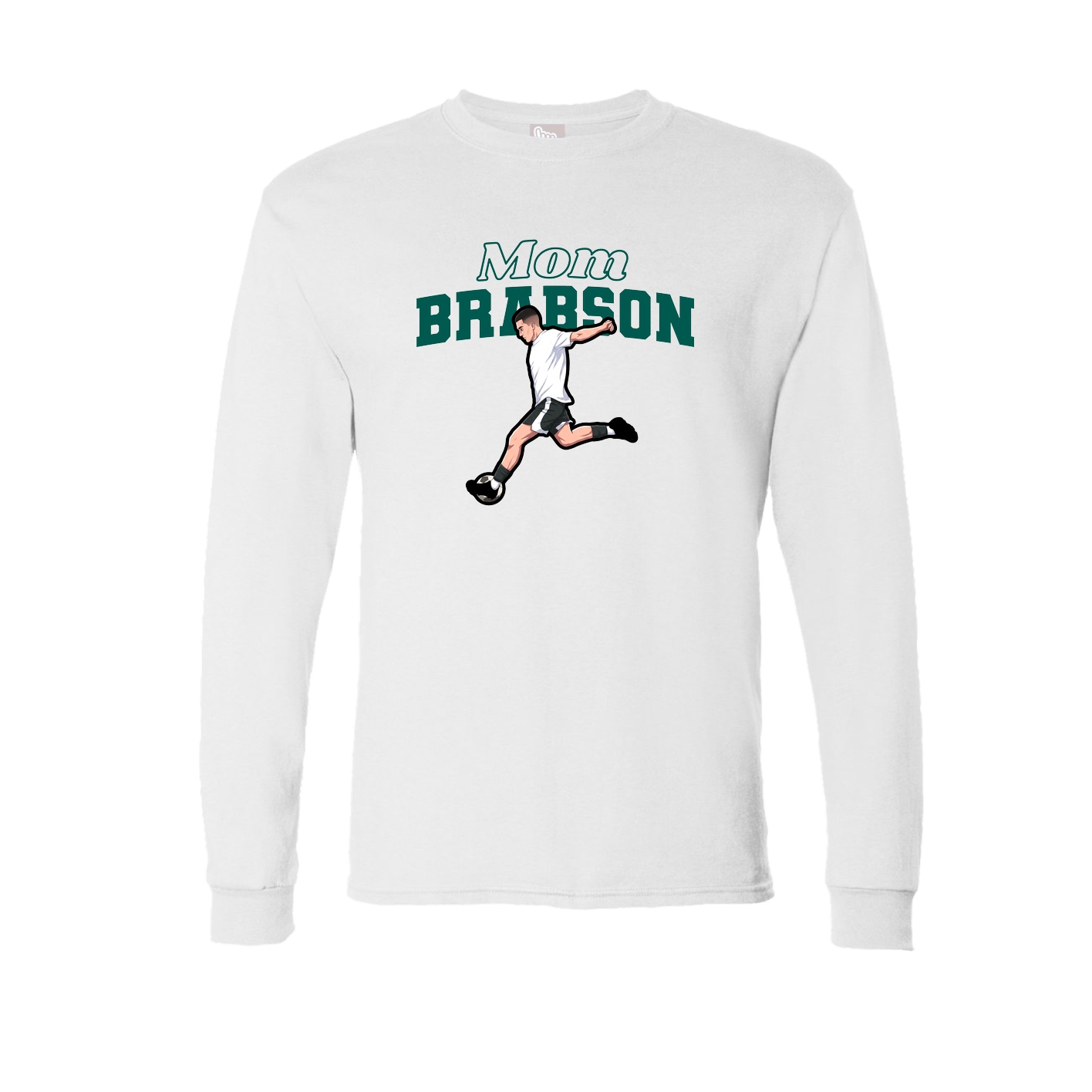 Long Sleeve Tee — Mothers Day Block in White