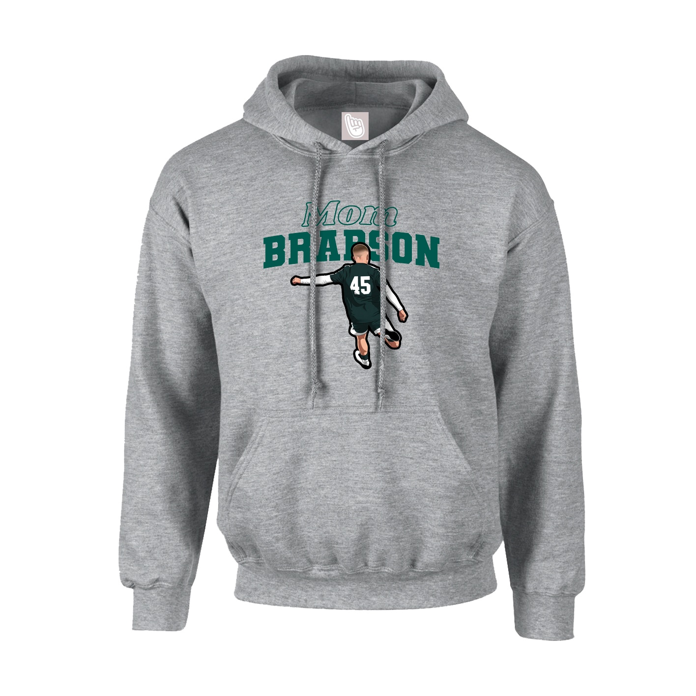 Youth Hoodie — Mothers Day Block in Grey