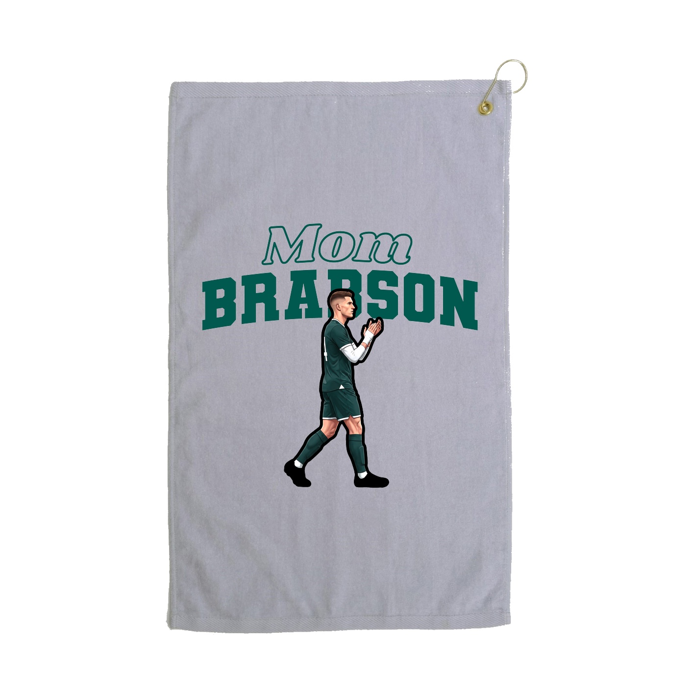 Golf Towel — Mothers Day Block in Grey