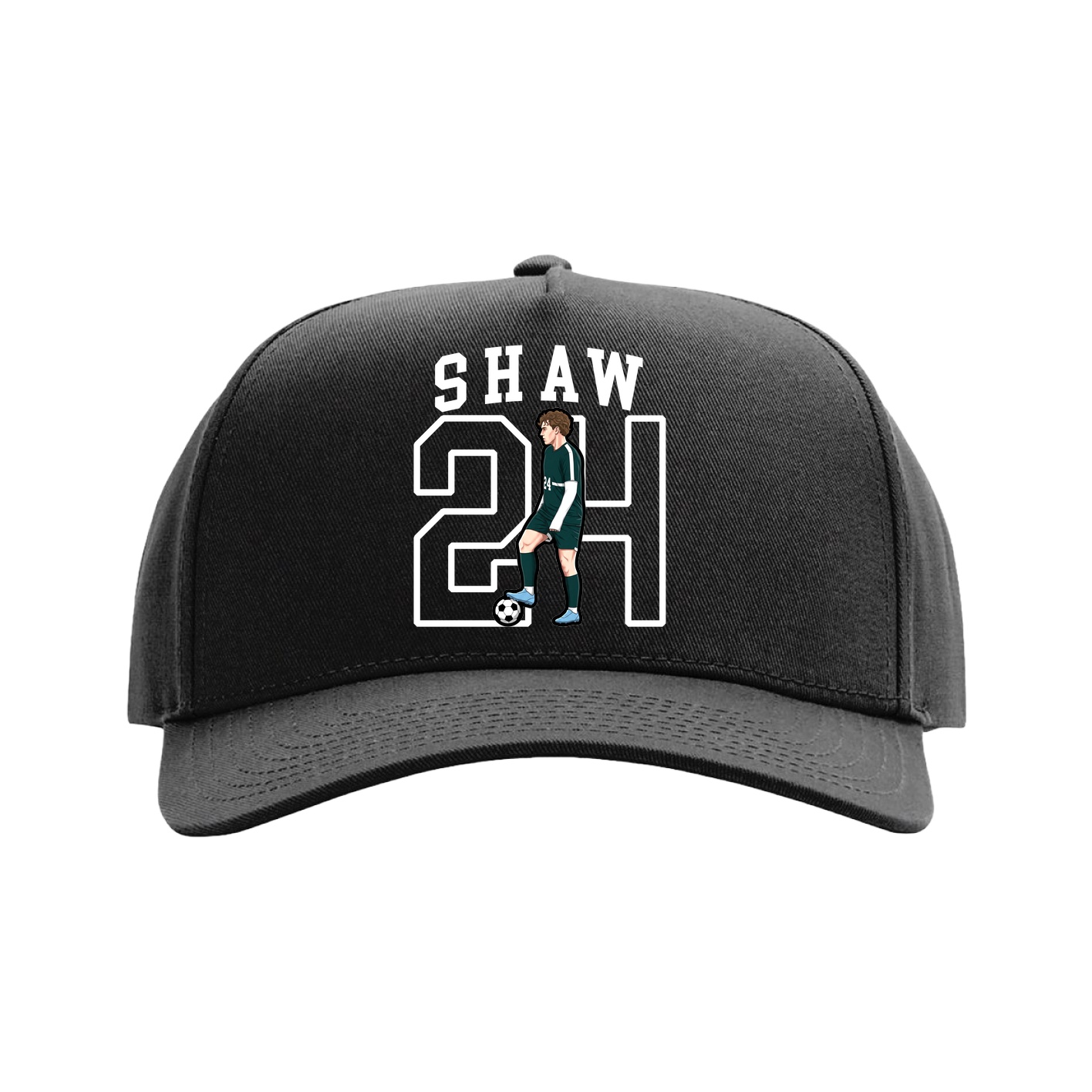 Full Fabric Five-Panel Champ Cap — Shirsey in Black