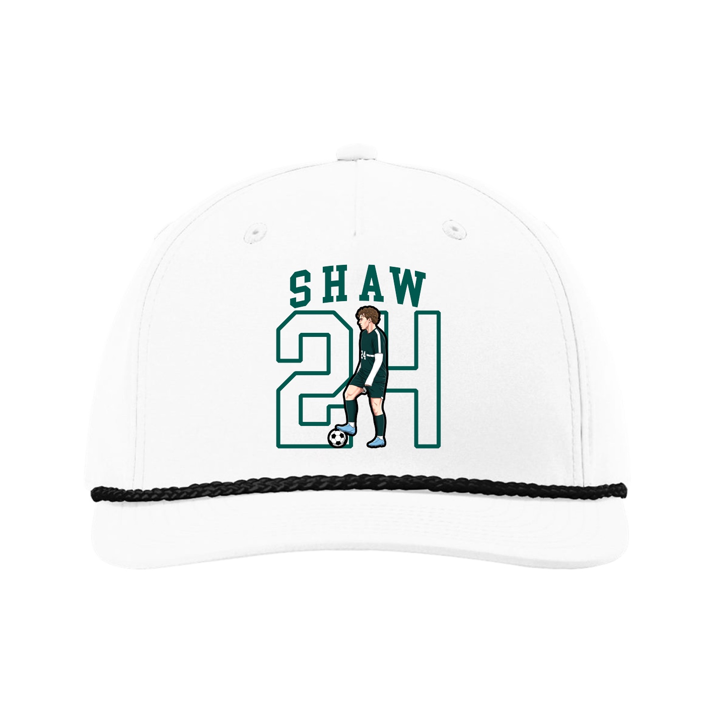 Five-Panel Classic Rope Cap — Shirsey in White