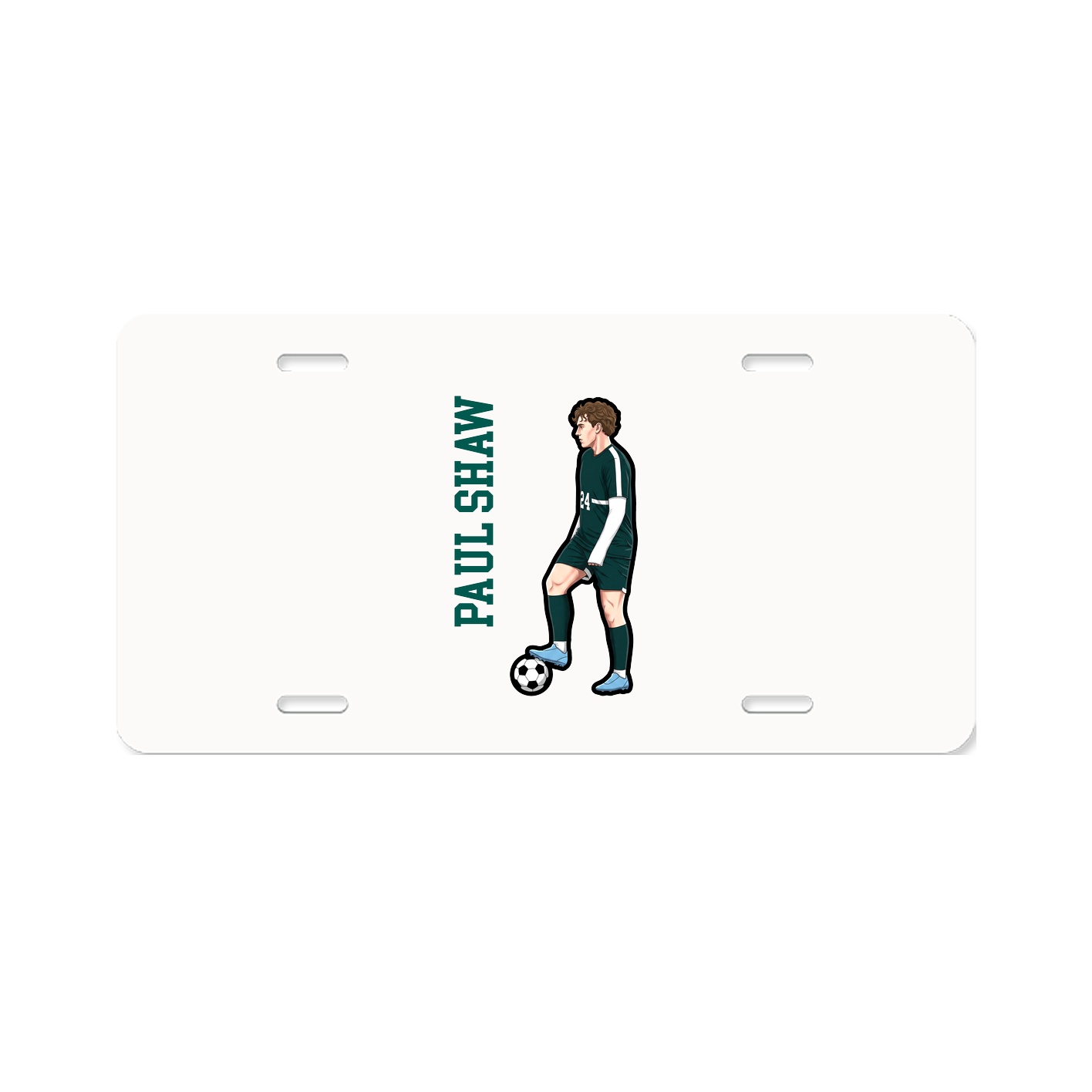 License Plate — Name Vertical in Classic
