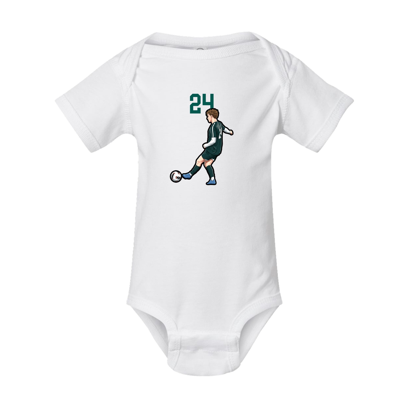Baby Onesie — Number Top in White