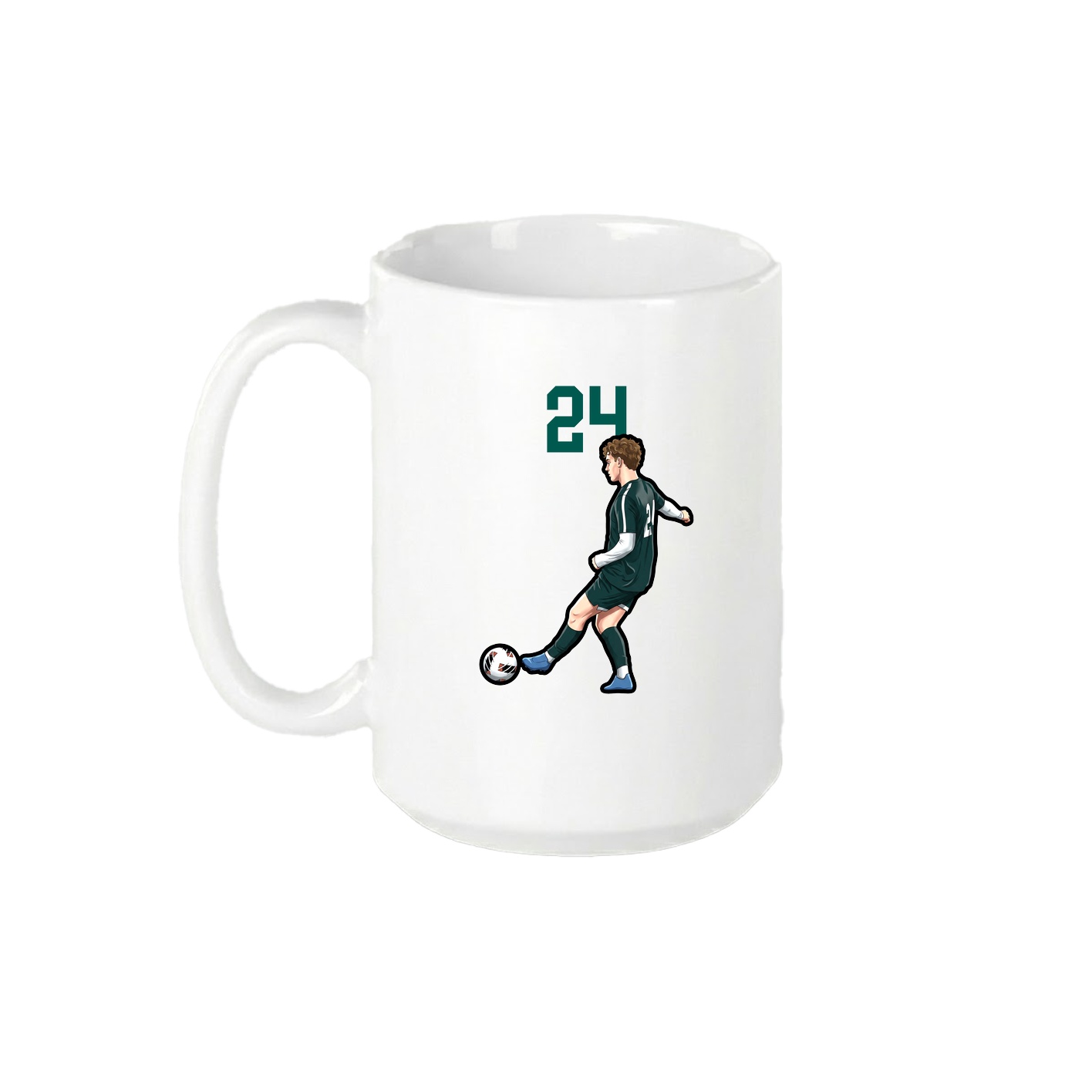 15oz Coffee Mug — Number Top in White