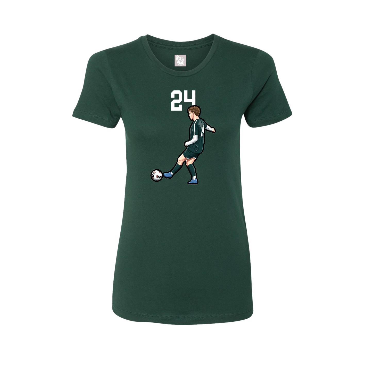 Womens Tee — Number Top in Green