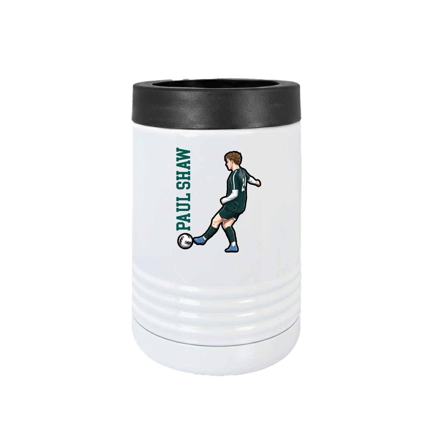 Beverage Holder — Name Vertical in White