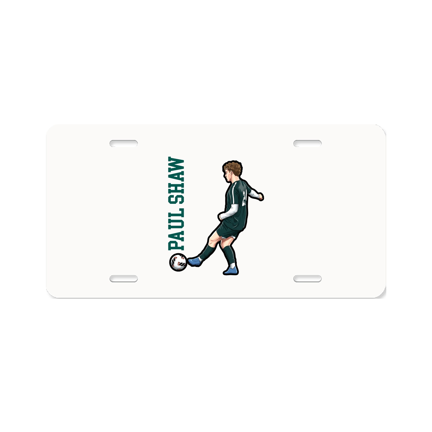License Plate — Name Vertical in Classic