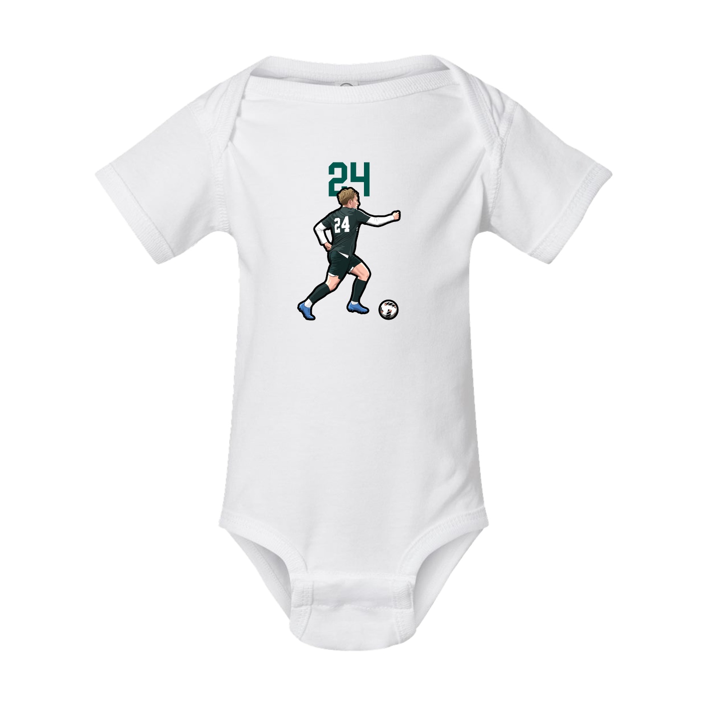 Baby Onesie — Number Top in White