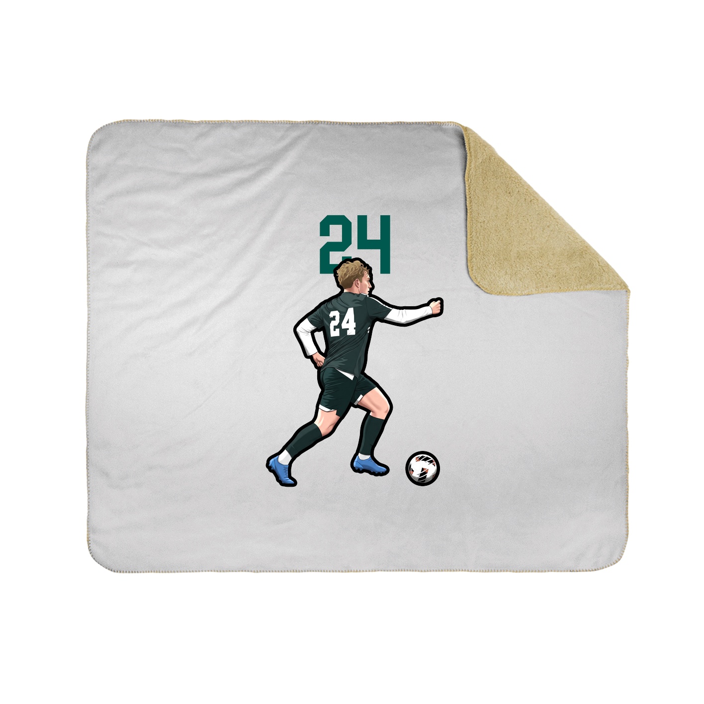 Throw Blanket — Number Top in White