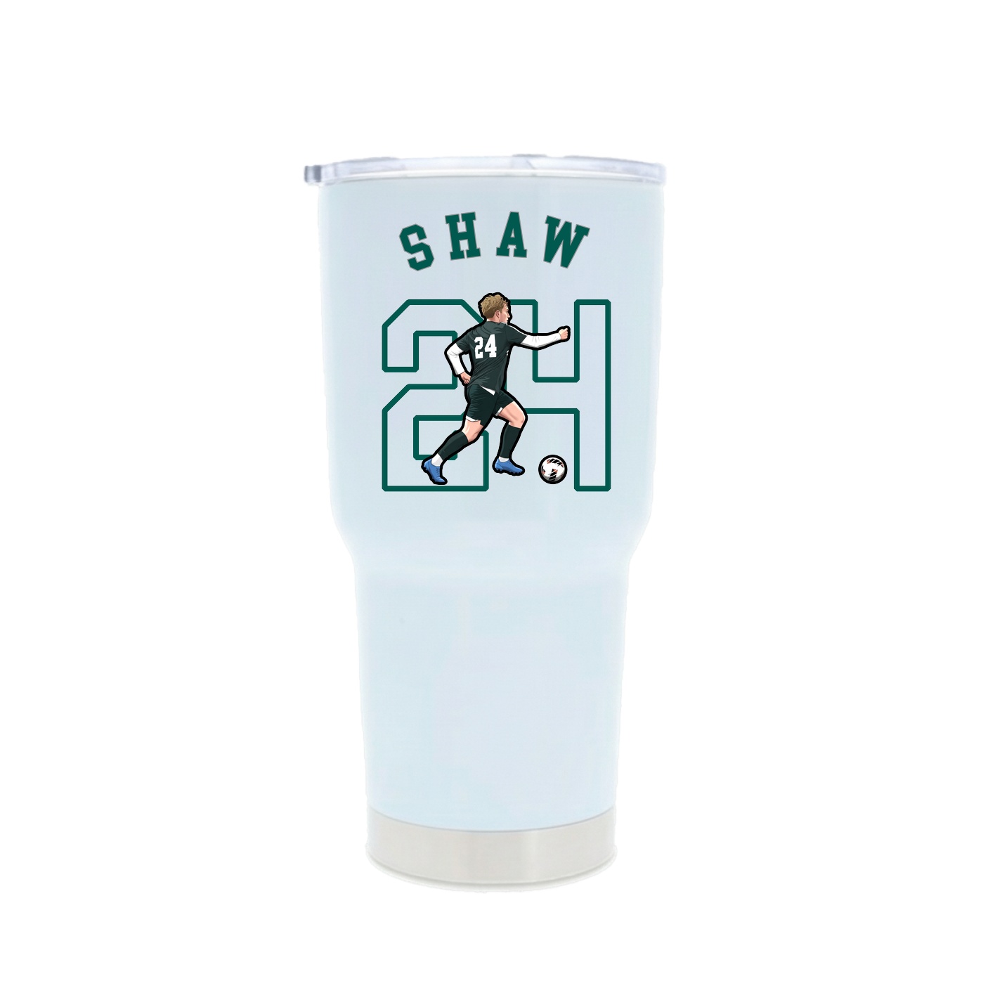 30oz Stainless Steel Tumbler — Shirsey Arch in White