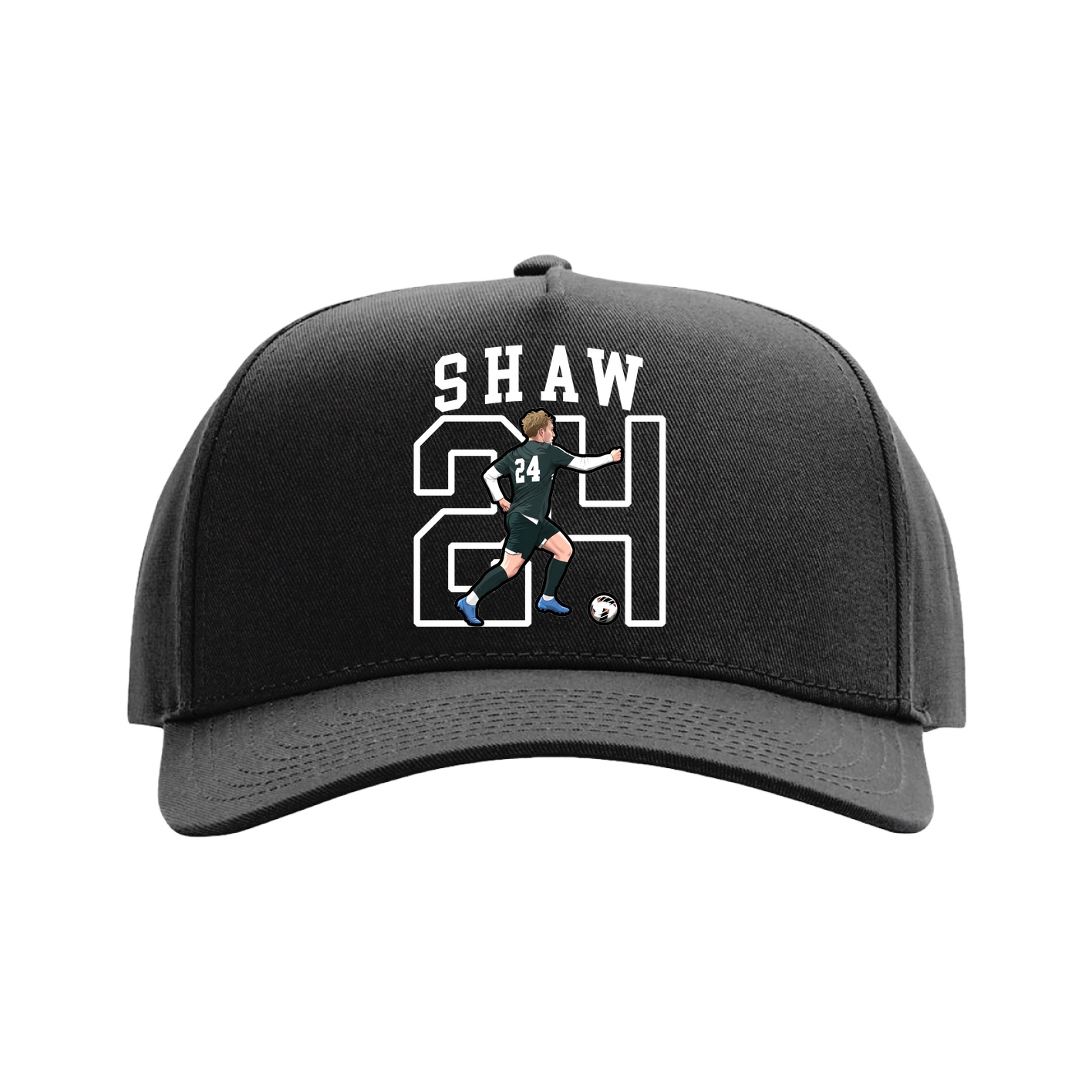 Full Fabric Five-Panel Champ Cap — Shirsey in Black