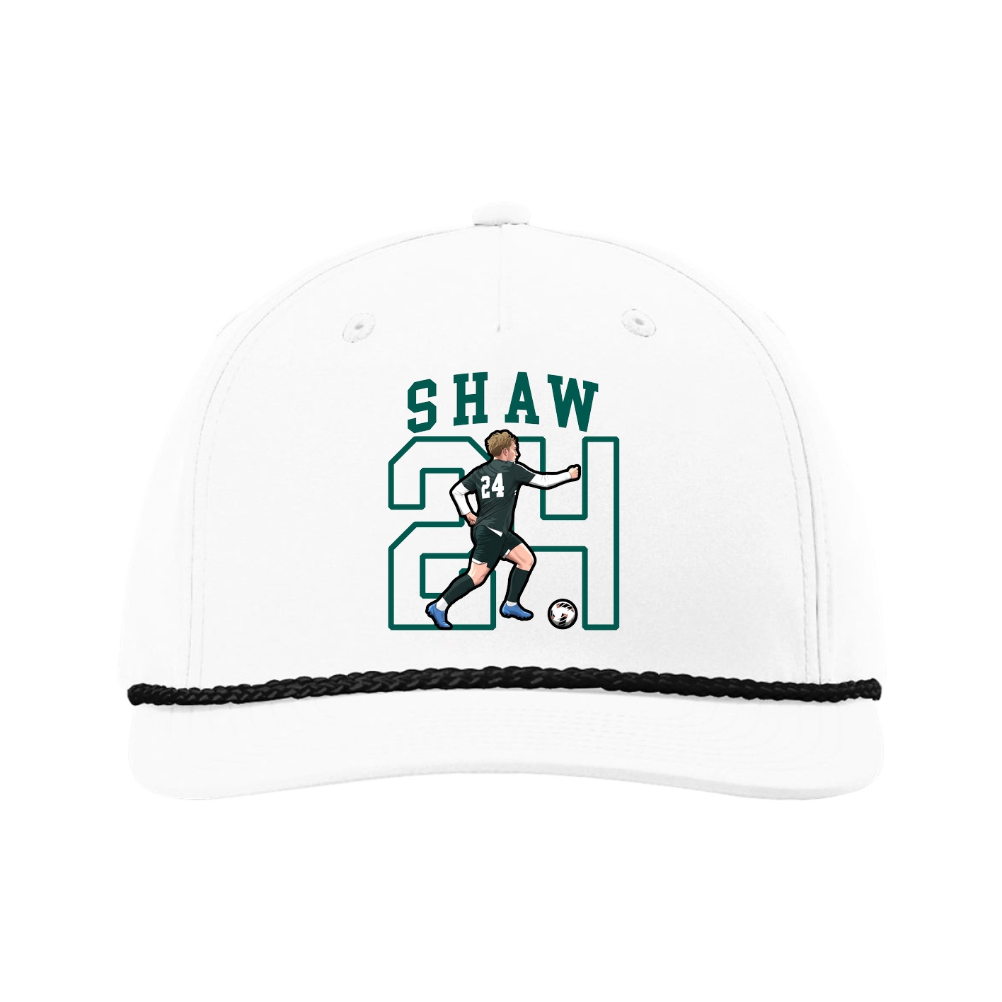 Five-Panel Classic Rope Cap — Shirsey in White