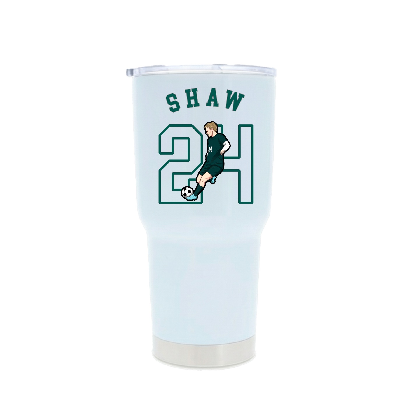 30oz Stainless Steel Tumbler — Shirsey Arch in White