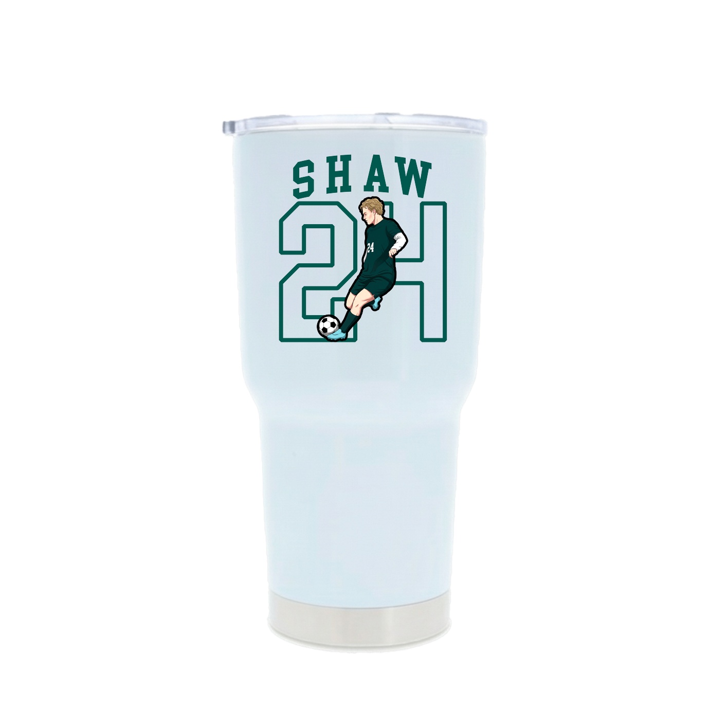 30oz Stainless Steel Tumbler — Shirsey in White