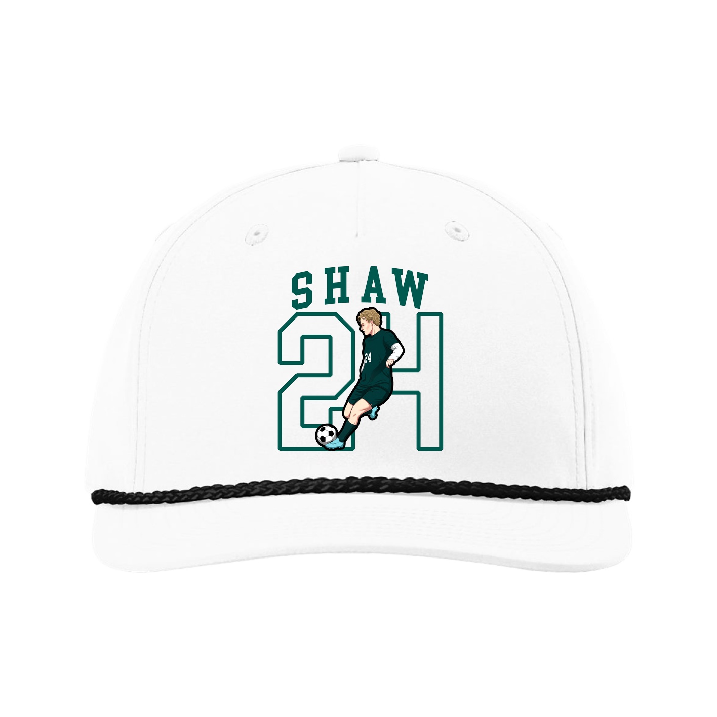Five-Panel Classic Rope Cap — Shirsey in White