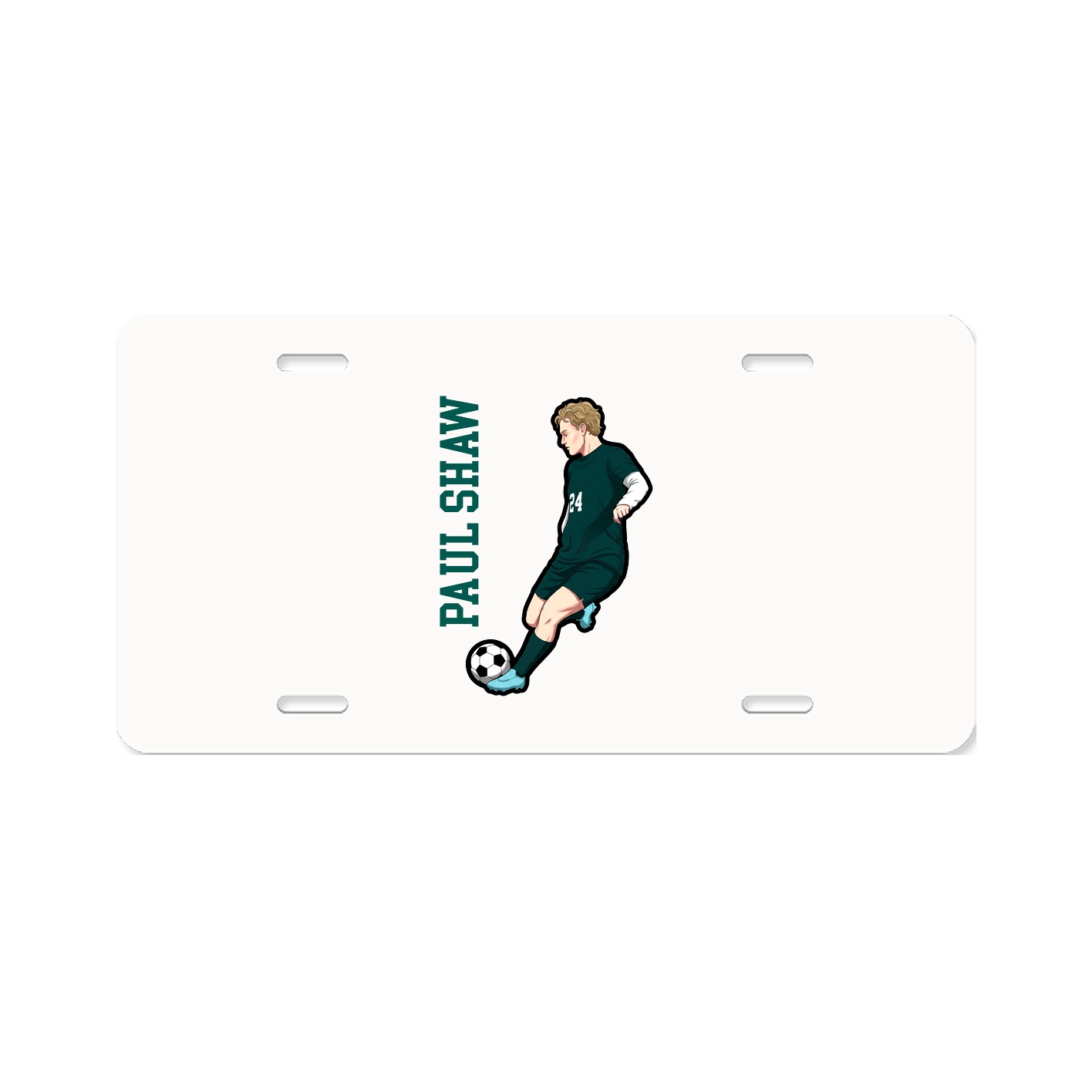 License Plate — Name Vertical in Classic