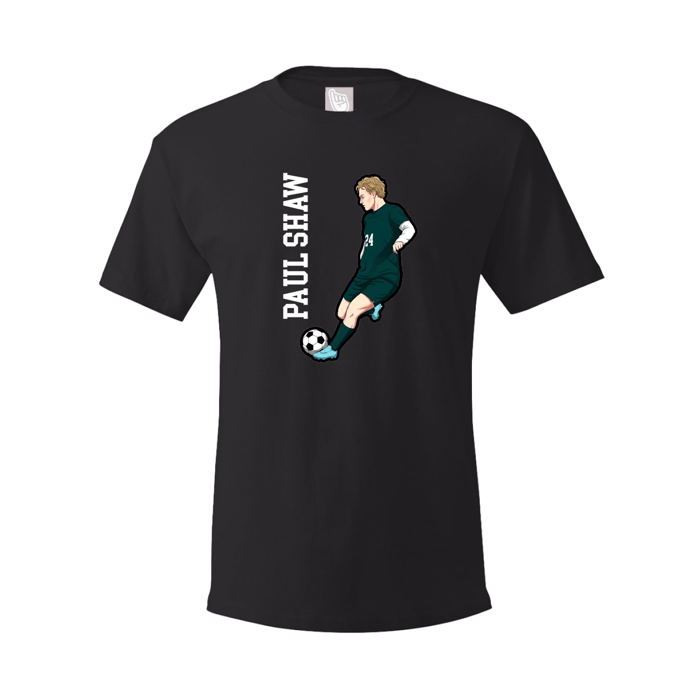 Tee — Name Vertical in Black