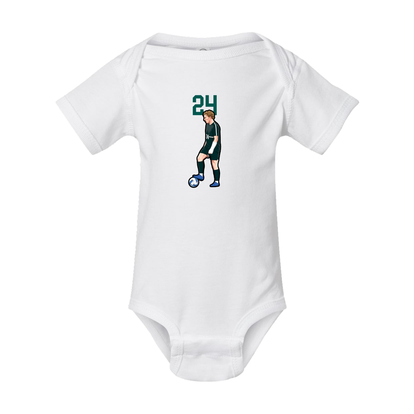 Baby Onesie — Number Top in White