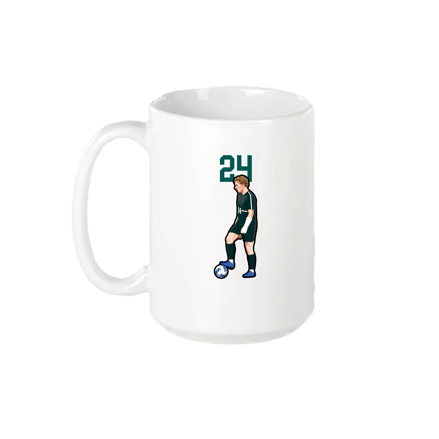 15oz Coffee Mug — Number Top in White
