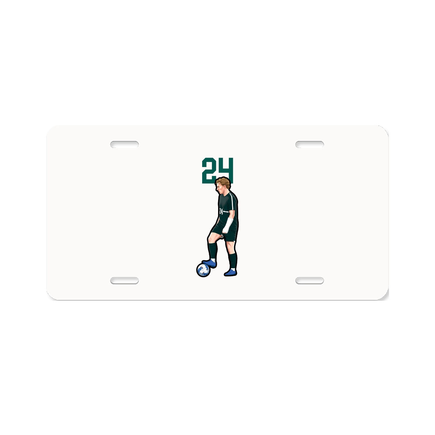 License Plate — Number Top in Classic