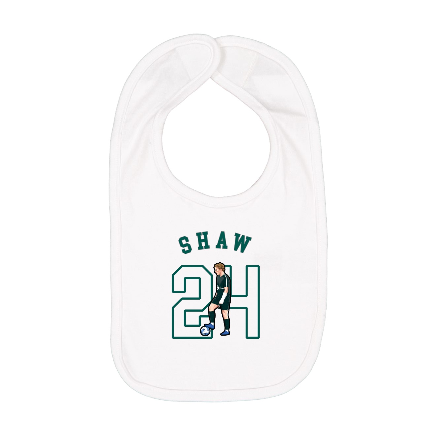 Infant Bib — Shirsey Arch in White