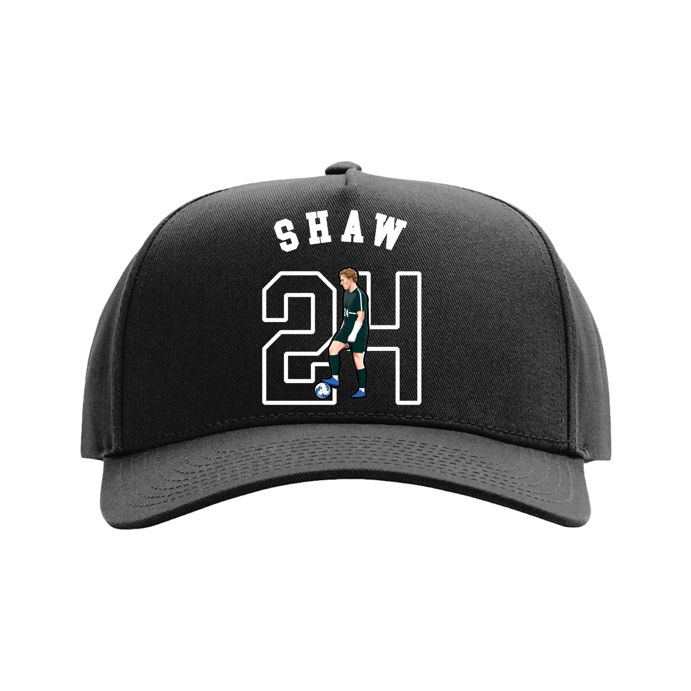 Full Fabric Five-Panel Champ Cap — Shirsey Arch in Black