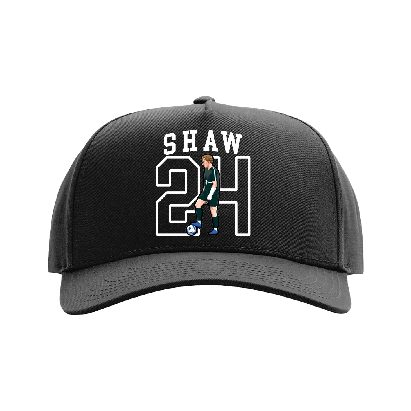 Full Fabric Five-Panel Champ Cap — Shirsey in Black