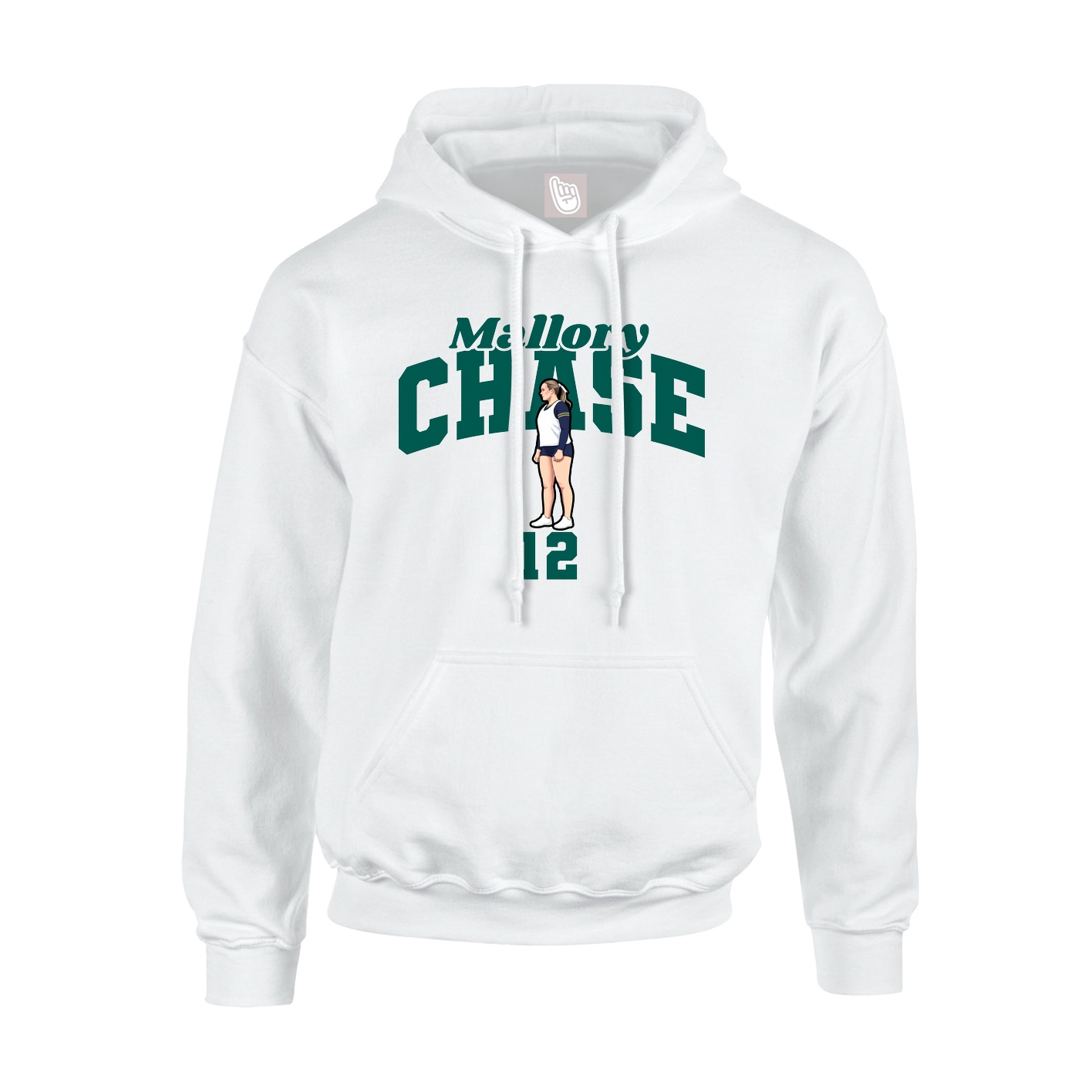 Youth Hoodie — Signature Arch in White