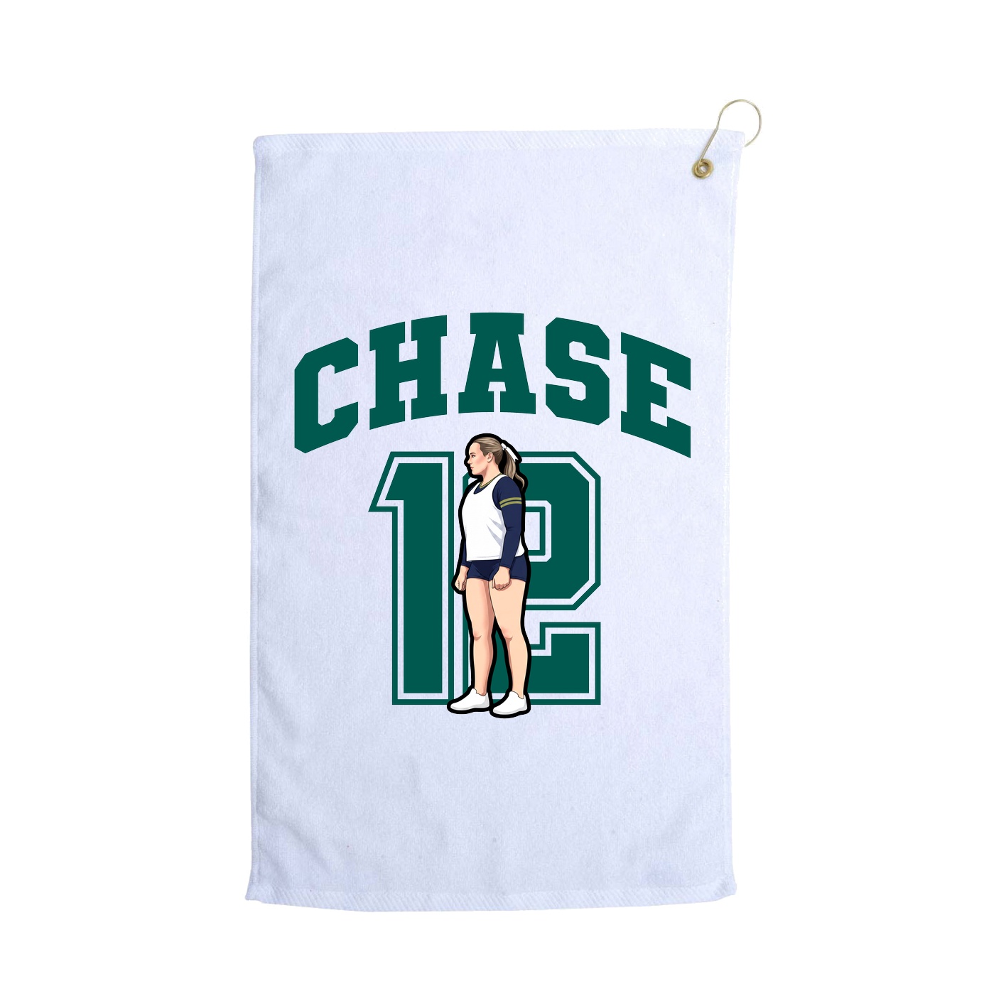 Golf Towel — Number in White