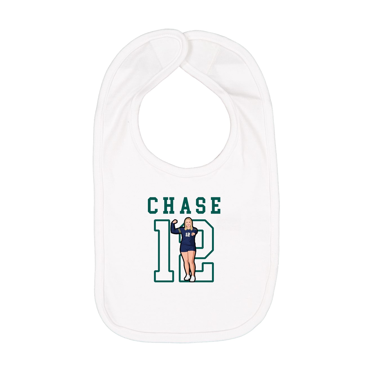 Infant Bib — Shirsey in White