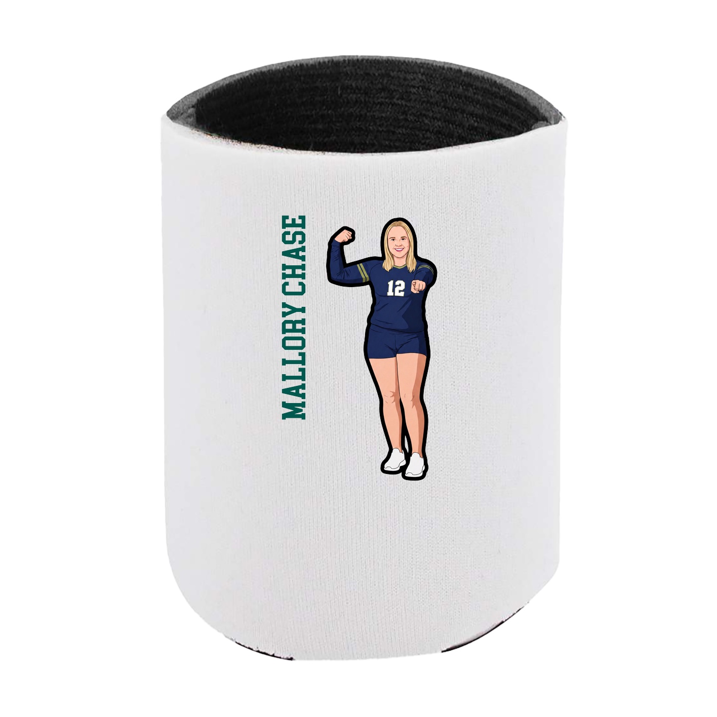Can Holder — Name Vertical in White