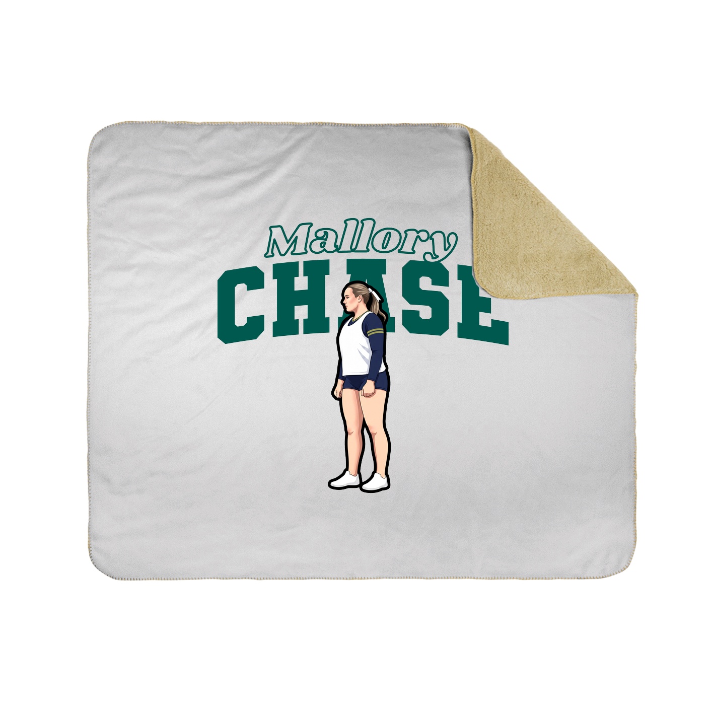 Throw Blanket — Name Arch in White