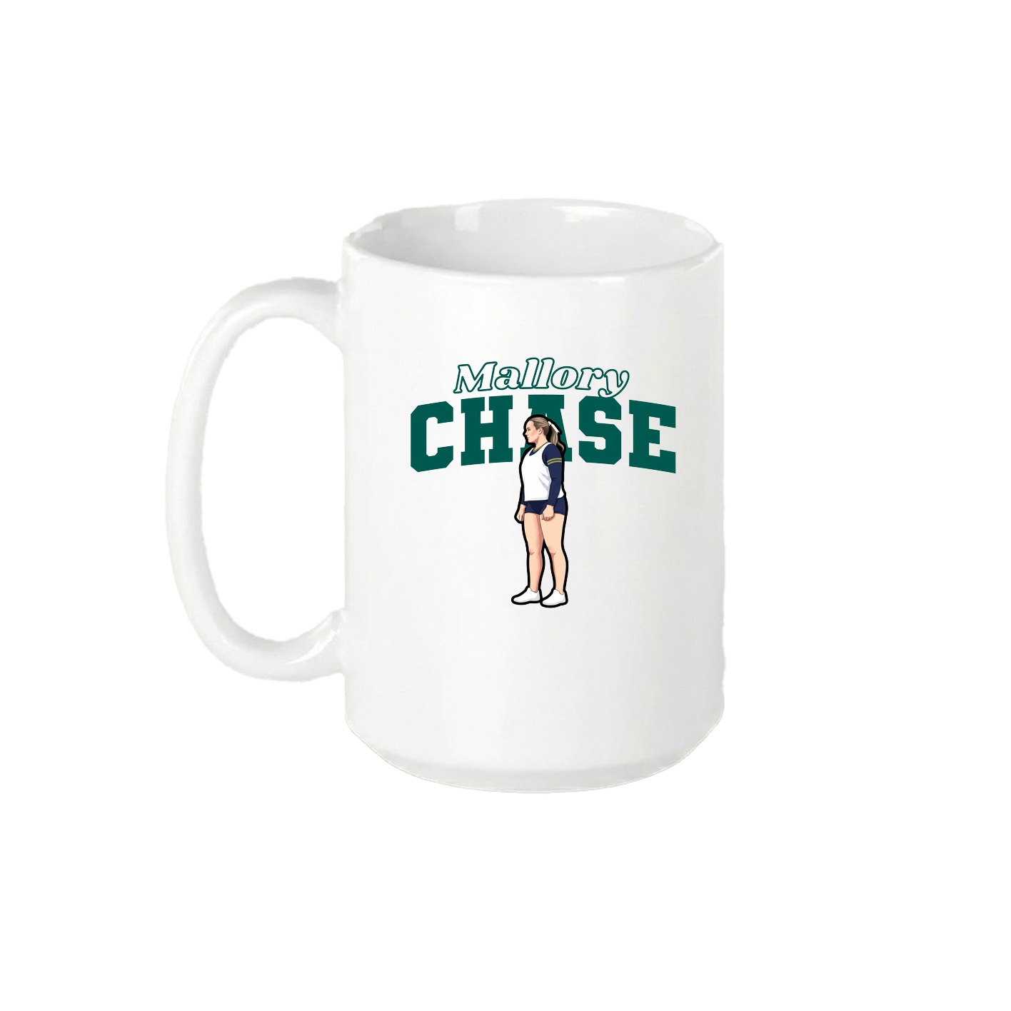 15oz Coffee Mug — Name Arch in White