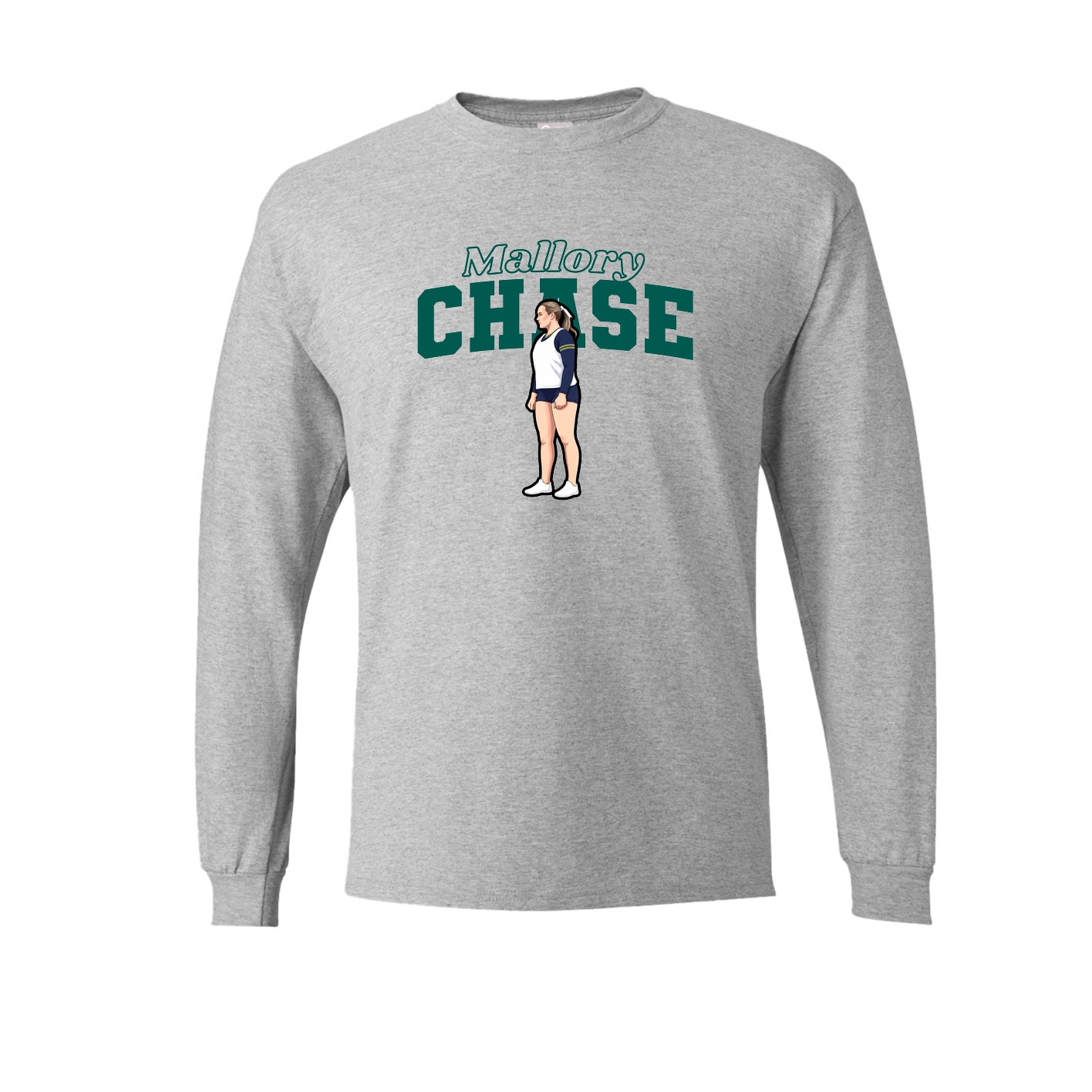 Long Sleeve Tee — Name Arch in Grey