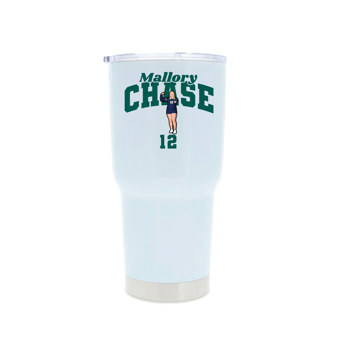 30oz Stainless Steel Tumbler — Signature Arch in White