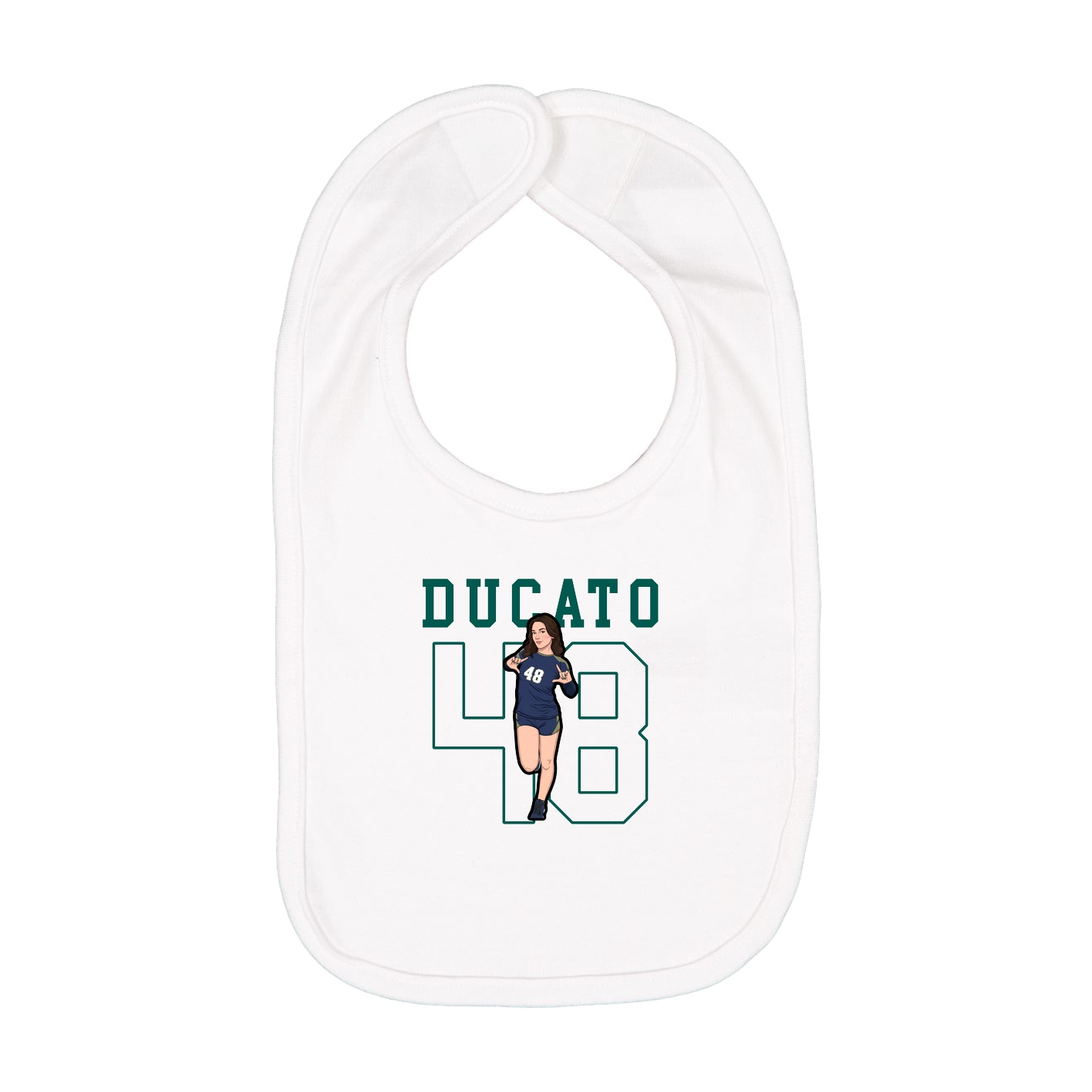 Infant Bib — Shirsey in White