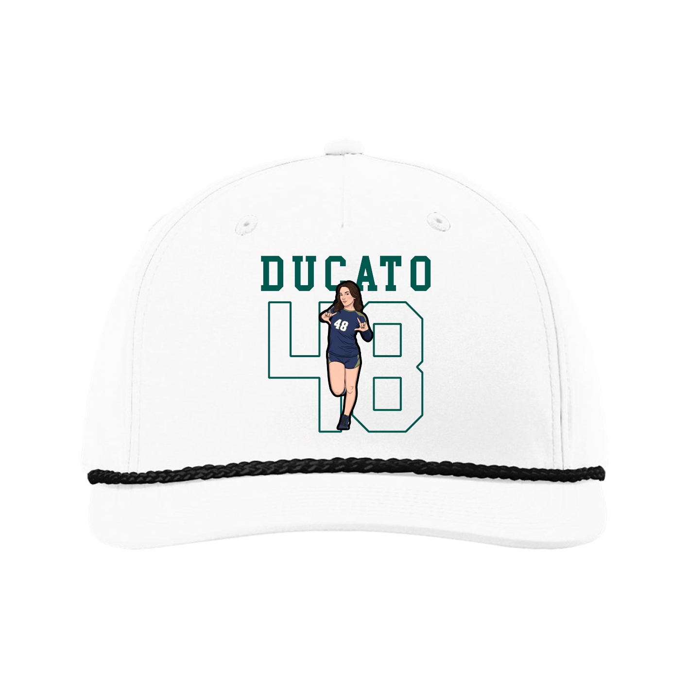 Five-Panel Classic Rope Cap — Shirsey in White