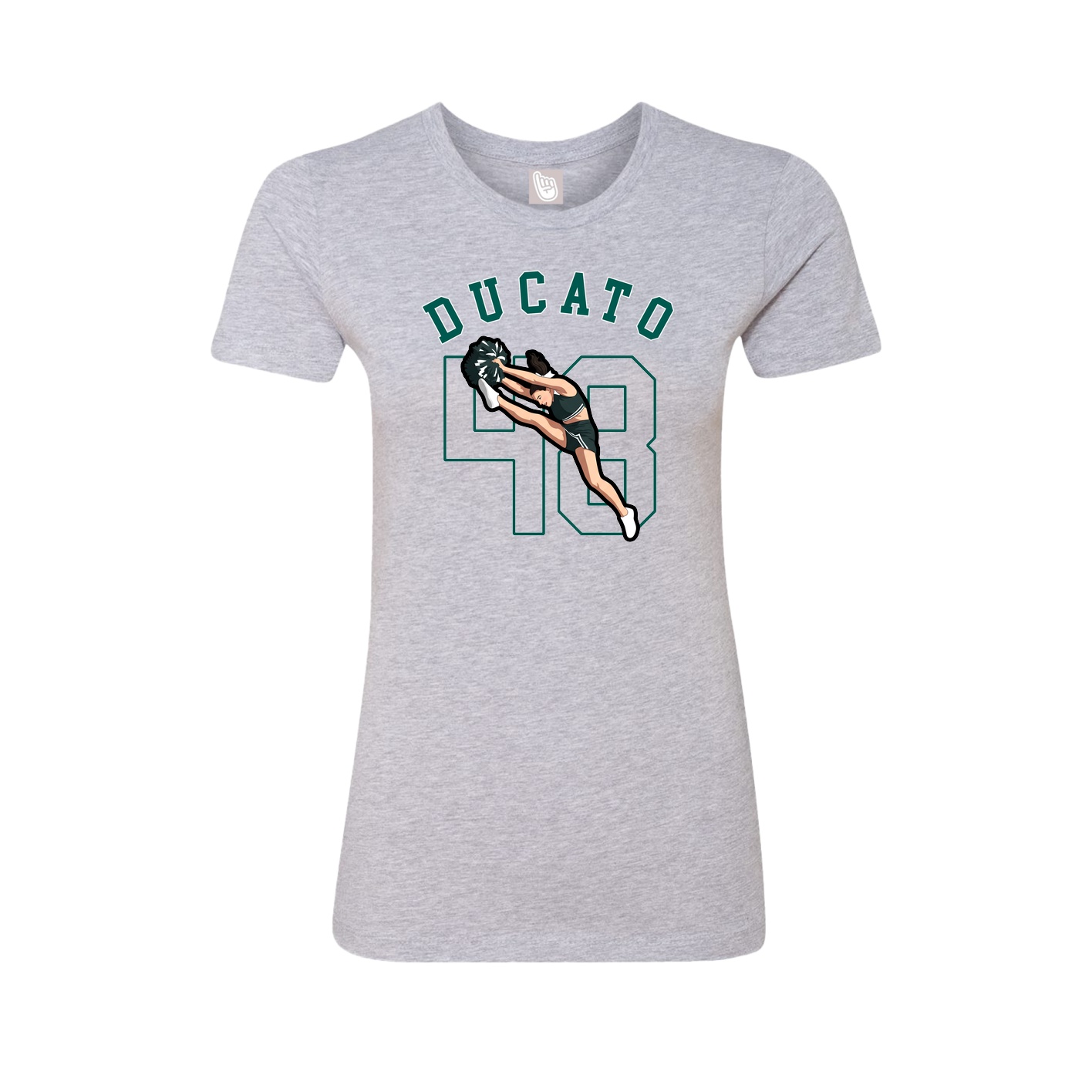 Fitted Women's Tee — Shirsey Arch in Grey