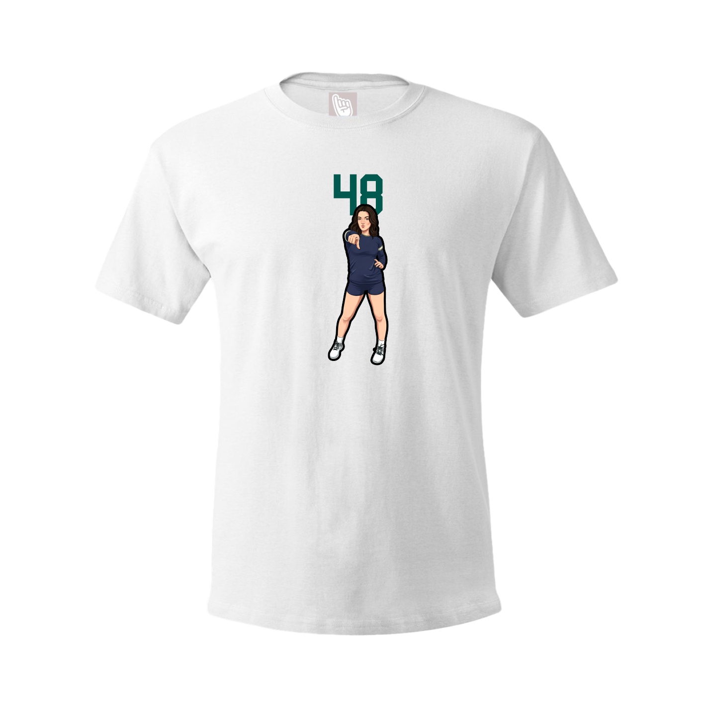 Tee — Number Top in White