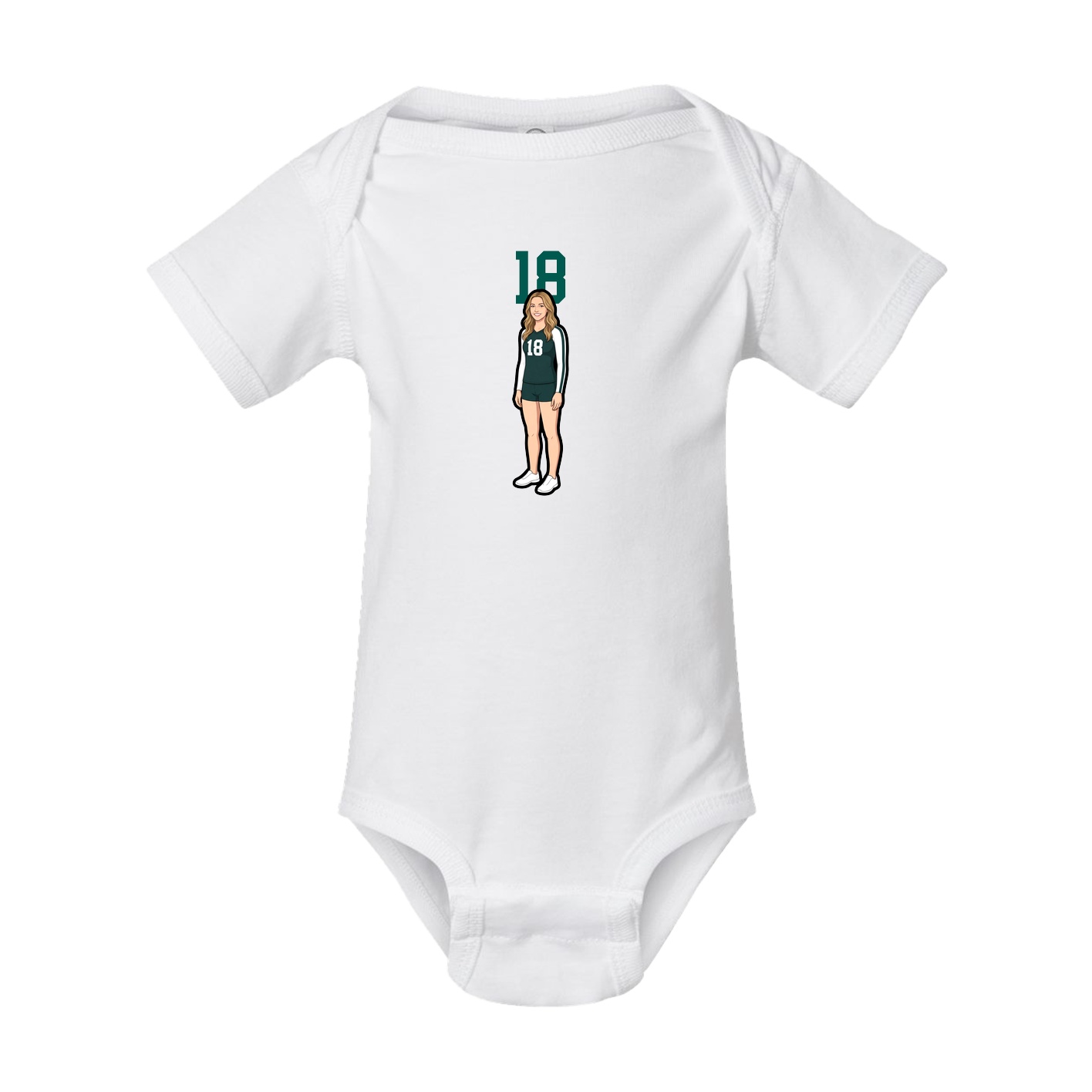 Baby Onesie — Number Top in White
