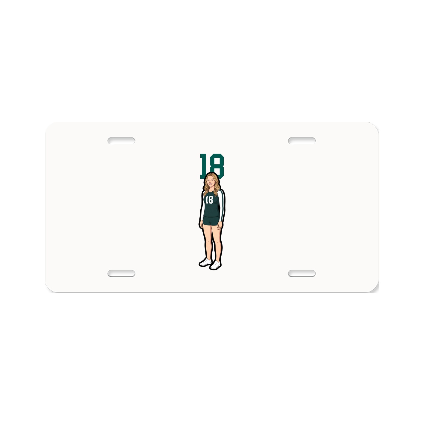 License Plate — Number Top in Classic
