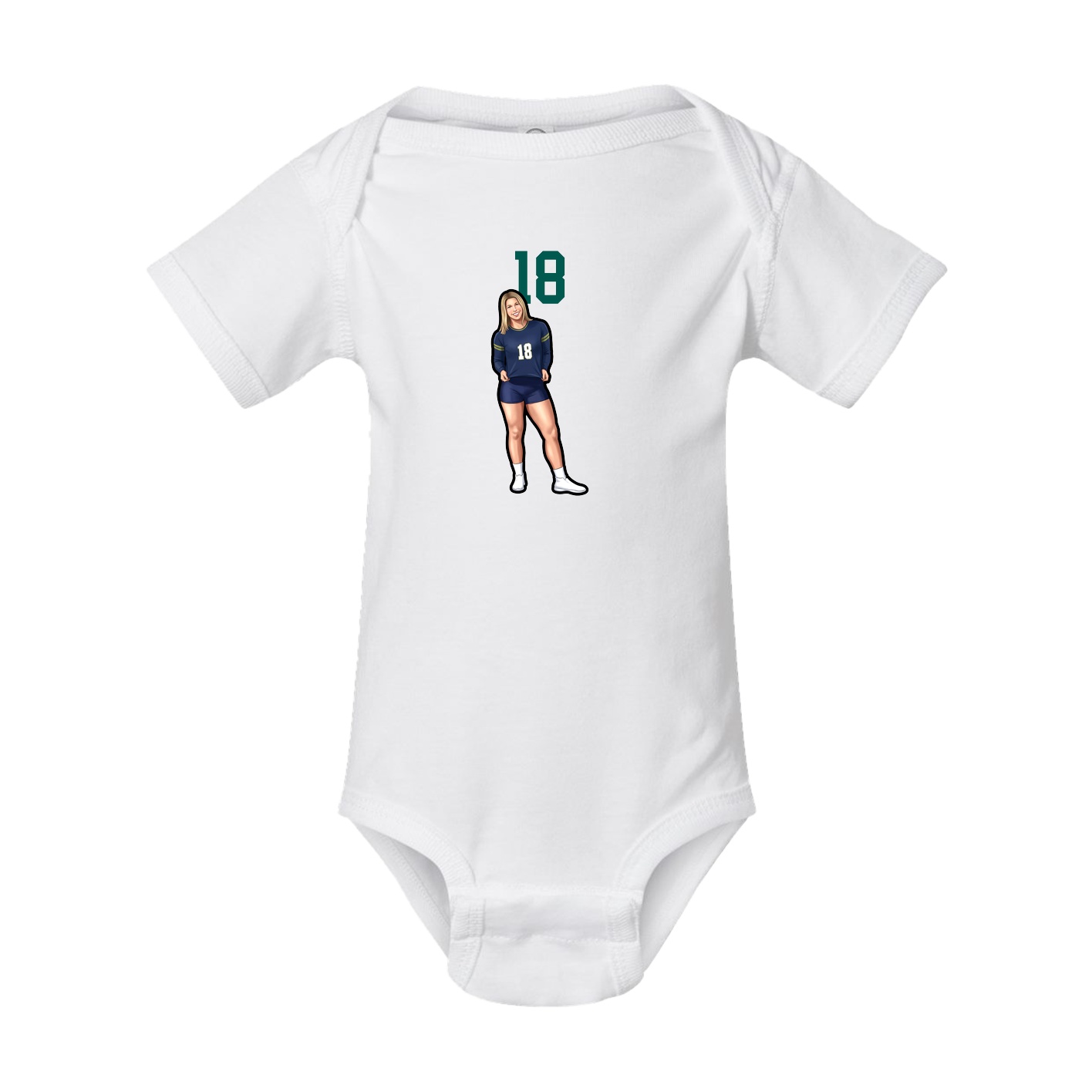 Baby Onesie — Number Top in White