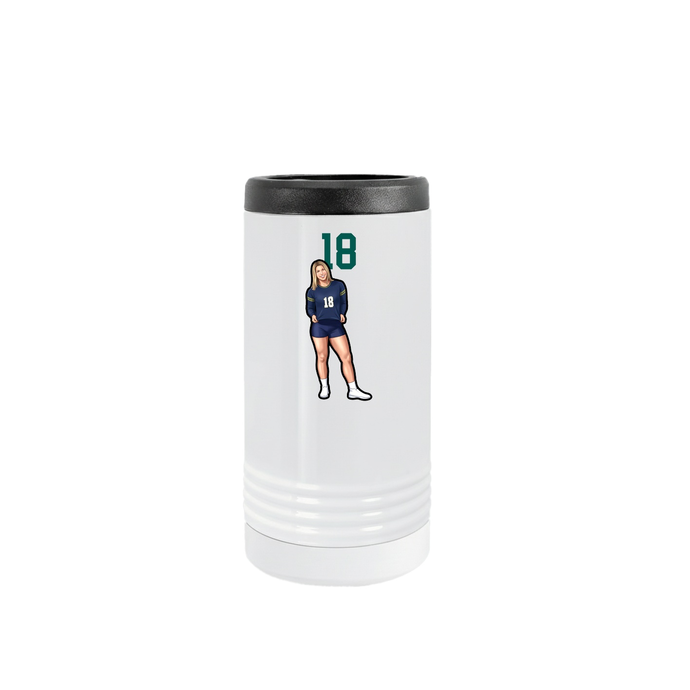Slim Beverage Holder — Number Top in White