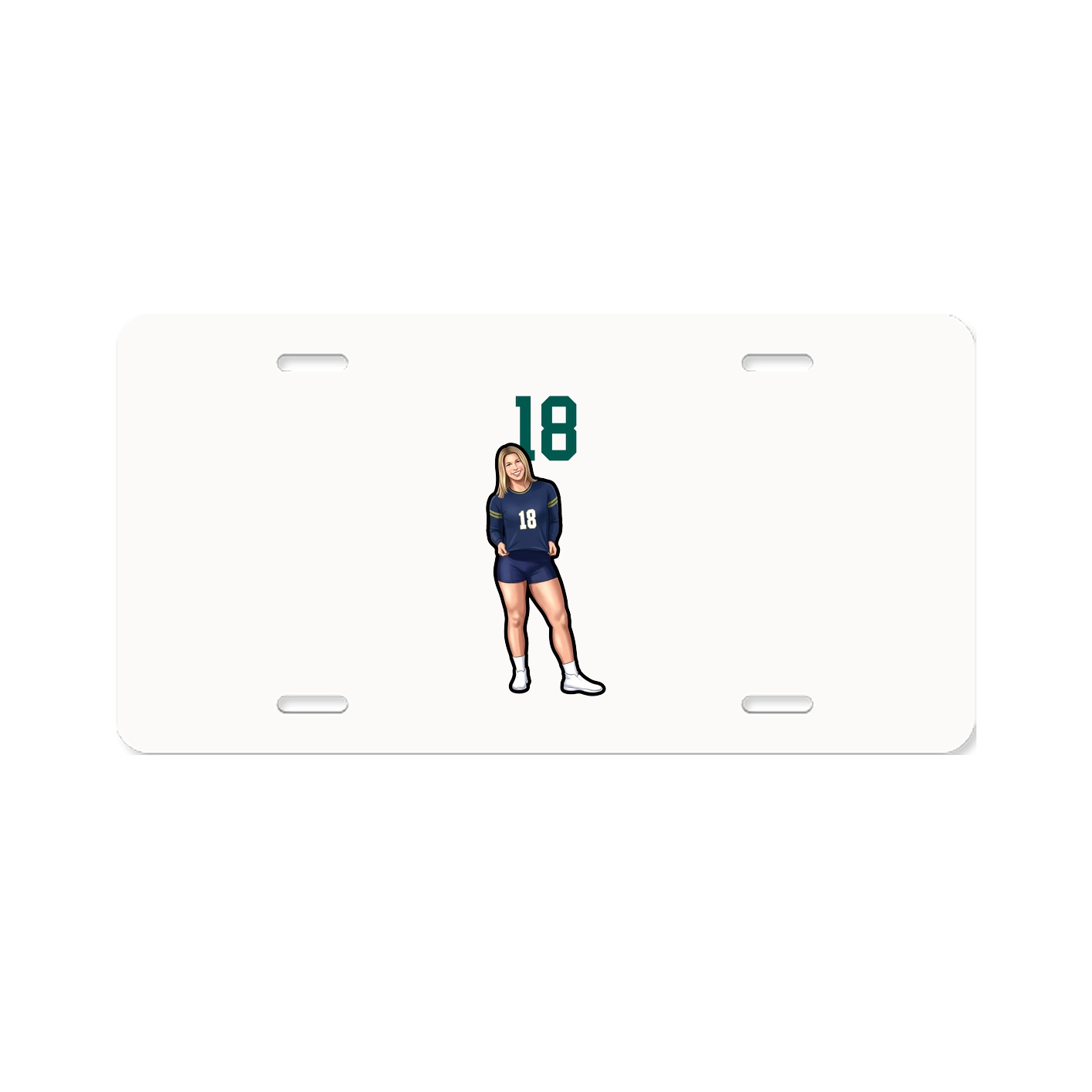 License Plate — Number Top in Classic