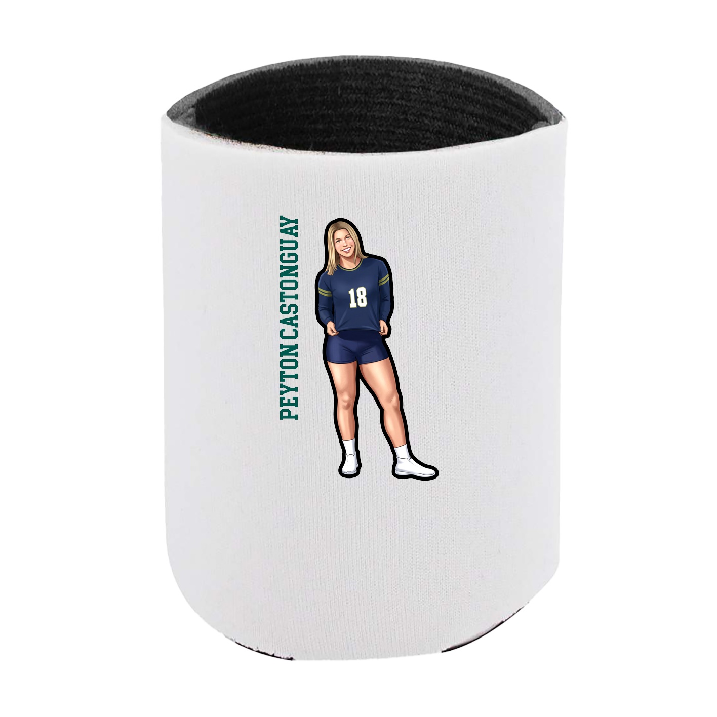 Can Holder — Name Vertical in White