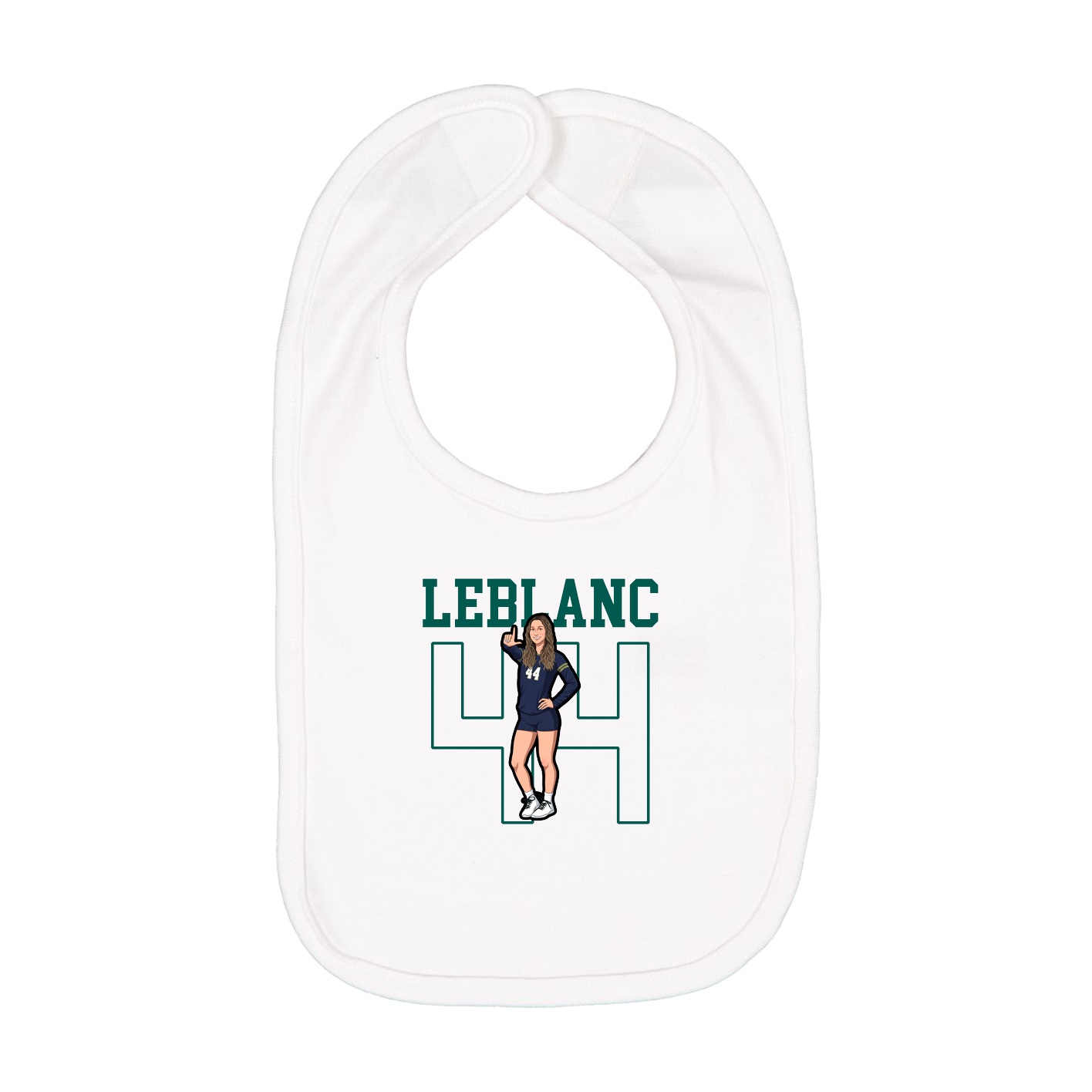 Infant Bib — Shirsey in White