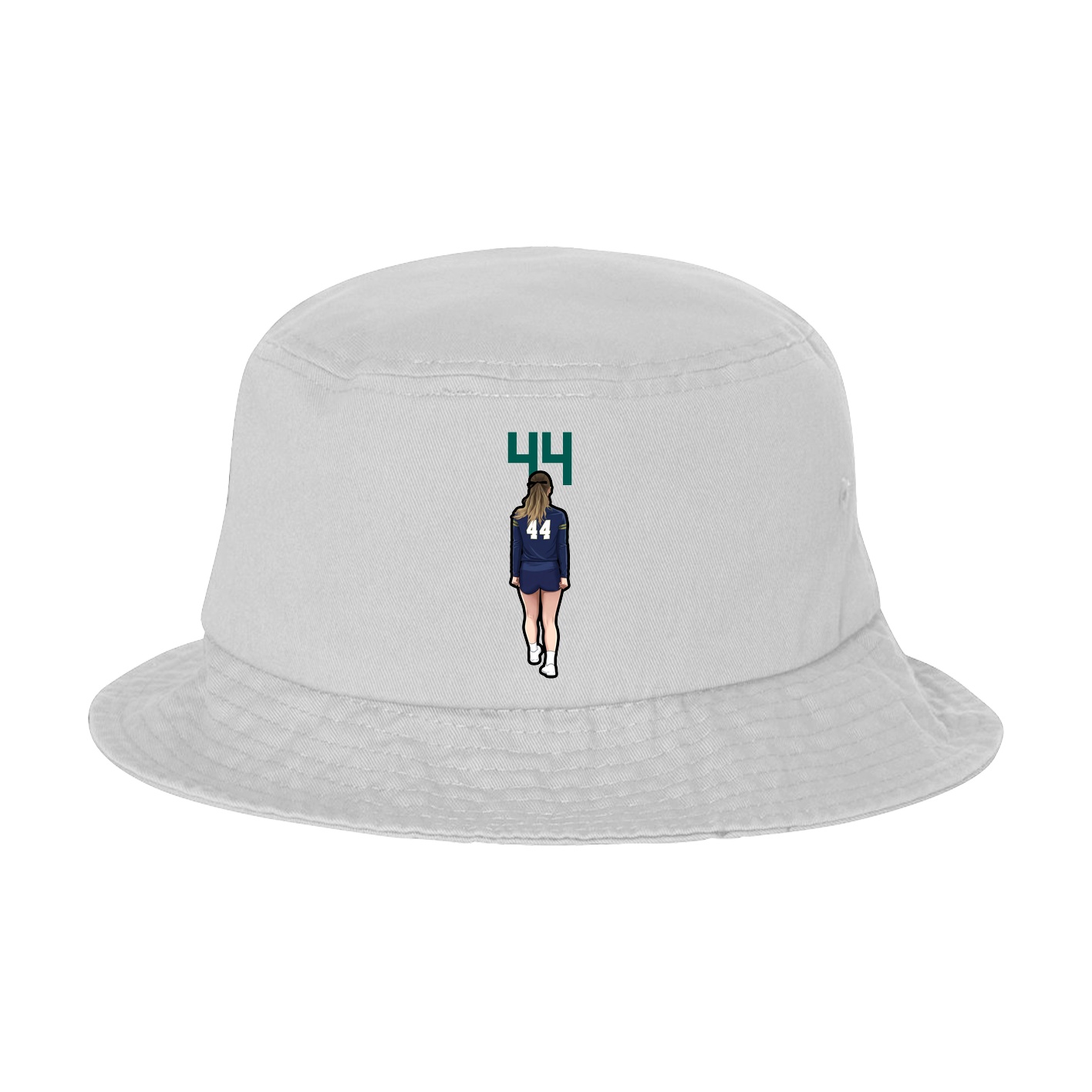 Bucket Cap — Number Top in White