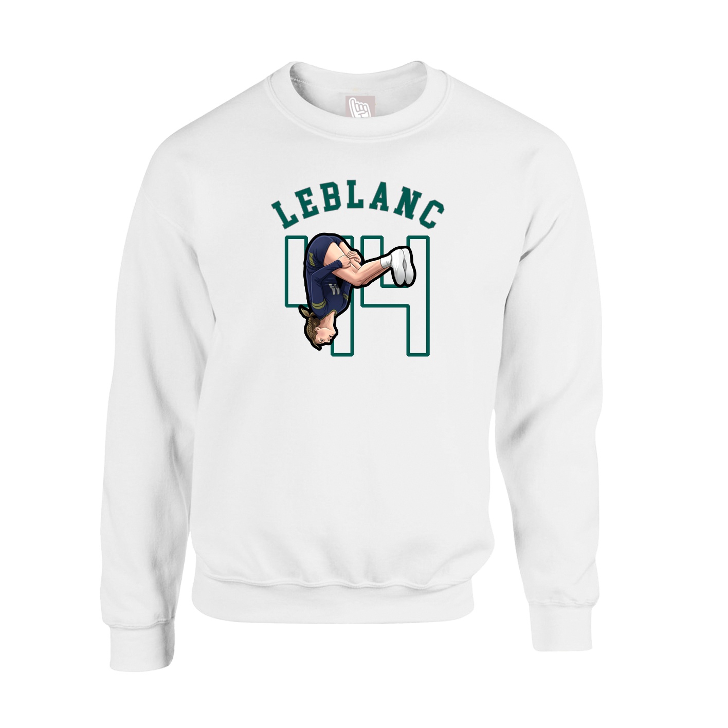 Fleece Crew — Shirsey Arch in White